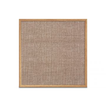 Oak Framed Fabric Tackboard, Pumice, 48" H X 48" W