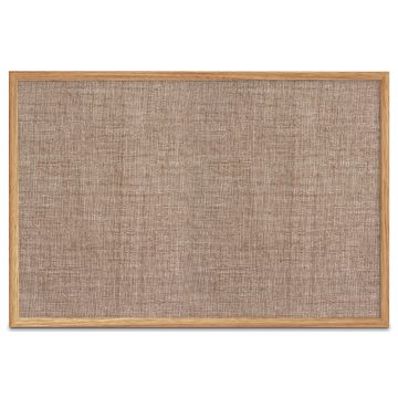 Oak Framed Fabric Tackboard, Pumice, 48" H X 72" W