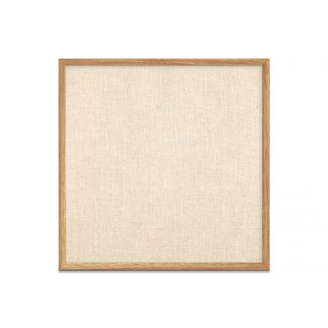 Oak Framed Burlap Weave Vinyl Tackboard, Cappuccino, 48" H X 48" W