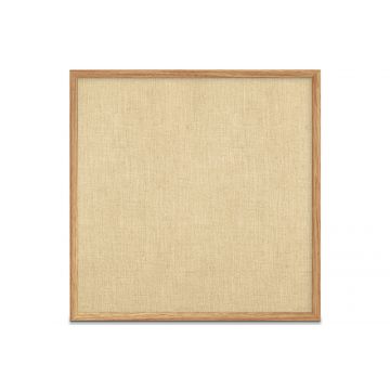 Oak Framed Burlap Weave Vinyl Tackboard, Topaz, 48" H X 48" W