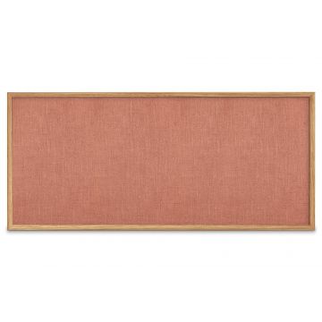 Oak Framed Burlap Weave Vinyl Tackboard, Sedona, 48" H X 120" W
