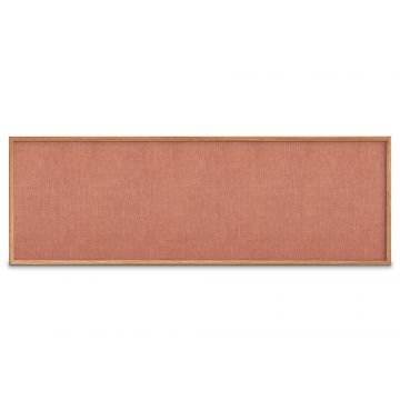 Oak Framed Burlap Weave Vinyl Tackboard, Sedona, 48" H X 144" W