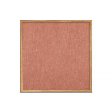 Oak Framed Burlap Weave Vinyl Tackboard, Sedona, 48" H X 48" W