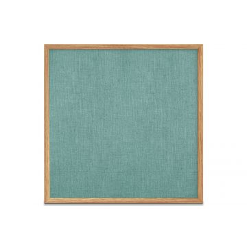 Oak Framed Burlap Weave Vinyl Tackboard, Seascape, 48" H X 48" W