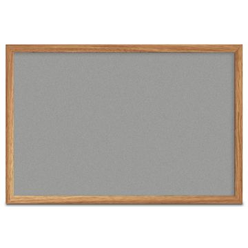 Forbo Oak Framed Colored Corkboard, Duck Egg, 24" H X 36" W