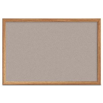 Forbo Oak Framed Colored Corkboard, Potato Skin, 24" H X 36" W