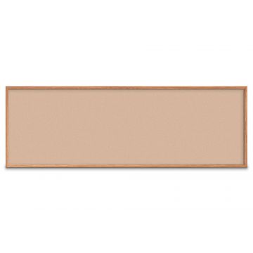 Forbo Oak Framed Colored Corkboard, Blanched Almond, 48" H X 144" W