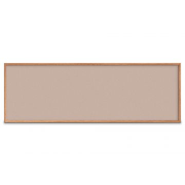 Forbo Oak Framed Colored Corkboard, Brown Rice, 48" H X 144" W