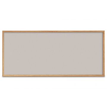 Forbo Oak Framed Colored Corkboard, Oyster Shell, 48" H X 120" W
