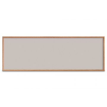 Forbo Oak Framed Colored Corkboard, Oyster Shell, 48" H X 144" W