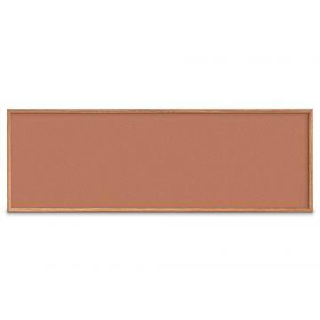 Forbo Oak Framed Colored Corkboard, Cinnamon Bark, 48" H X 144" W