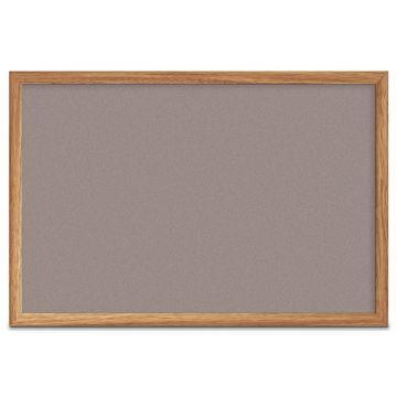Forbo Oak Framed Colored Corkboard, Mushroom Medley, 24" H X 36" W