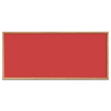 Forbo Oak Framed Colored Corkboard, Hot Salsa, 48" H X 120" W