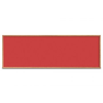 Forbo Oak Framed Colored Corkboard, Hot Salsa, 48" H X 144" W