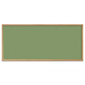Forbo Oak Framed Colored Corkboard, Baby Lettuce, 48" H X 120" W