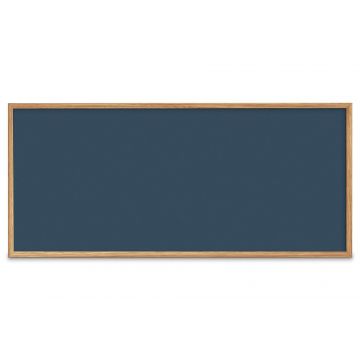 Forbo Oak Framed Colored Corkboard, Blueberry, 48" H X 120" W