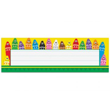 Decorative Desktop Nameplate, Crayons
