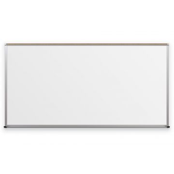4' High x 8' Wide Framed Magnetic Glass Dry Erase Board - Gloss White
