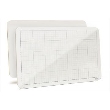 11" x 17" x 1/8" Double Sided Lap Board, Linear Graph on One Side, Side 1: Print, Side 2: Blank Dry Erase Surface