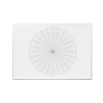 32" x 45.5" Opti-Print Polar Grid / Graph Board, Magnetic Dry Erase Writing Surface