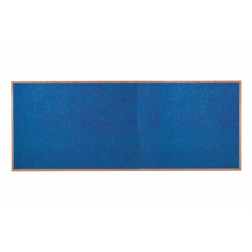 Oak Framed Fabric Tackboard, Sapphire, 48" H X 120" W