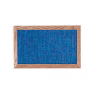 Oak Framed Fabric Tackboard, Sapphire, 12" H X 18" W