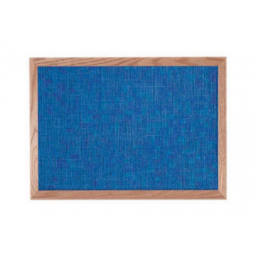 Oak Framed Fabric Tackboard, Sapphire, 18" H X 24" W
