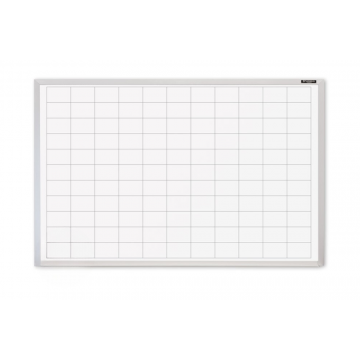 OptiMA® 2' x 3' Magnetic Dry Erase Boards with Grid Lines, 1" x 1" Permanent Grid Pattern, Aluminum Trim and Tray