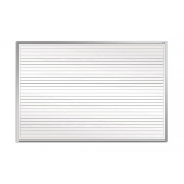 OptiMA® 3' X 4' Magnetic Planning Dry Erase Boards, 1" Permanently Printed Horizontal Lines, Aluminum Trim and Tray