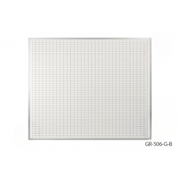 OptiMA® 5' X 6' Magnetic Dry Erase Board, Permanent 1" x 1" Grid Pattern, Aluminum Trim and Tray