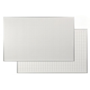 OptiMA® 5' X 8' Magnetic Dry Erase Board, Permanent 1" x 1" Grid Pattern, Aluminum Trim and Tray