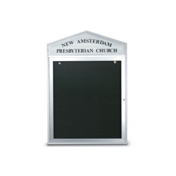 Cathedral Design Outdoor Enclosed Lighted Letter Board