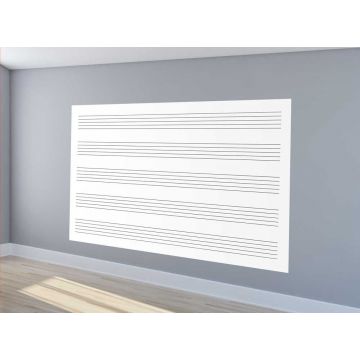 OptiMA® Music Staff Wall Covering, Non Magnetic, 5 Sets of Permanent Staff Lines, 4' x 4'