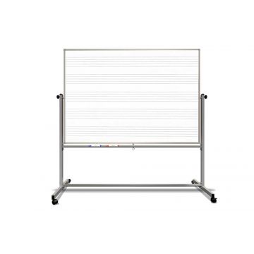 portable whiteboard with music staff lines