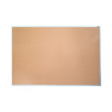 Cork Boards with Aluminum Trim, Great White® natural cork board bulletin board, Satin anodized aluminum trim, 24" H X 36" W