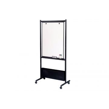 Portable Executive Nest Magnetic Dry Erase Easels, 72" X 31.5" X 24", Porcelain Steel, Black Powder Coated Frame