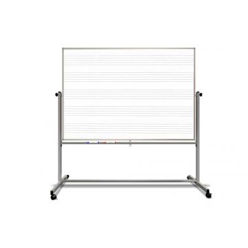 Portable, Reversible Music Staff Whiteboard, 4' x 6'
