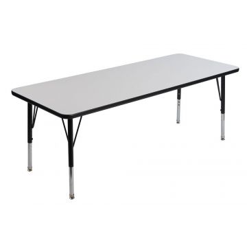 Rectangular Dry Erase Activity Table, Whiteboard Surface, Adjustable Legs, 24" X 36"