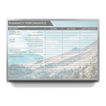 custom printed pharmaceutical tracking board