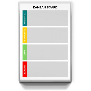 Kanban custom printed production manufacturing board