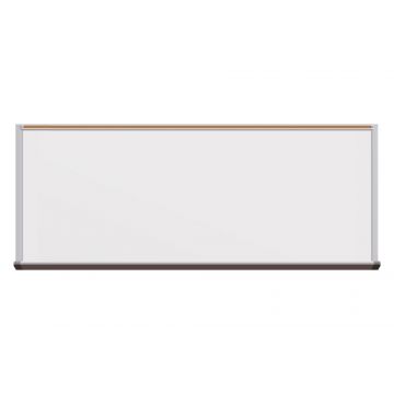 Executive Series Magnetic Porcelain Steel Dry Erase Board on Fiberboard, 1.25" Satin High Profile Trim, Full Length 2.75" Deep Box Tray, 1" Map Rail, 4' x 10'