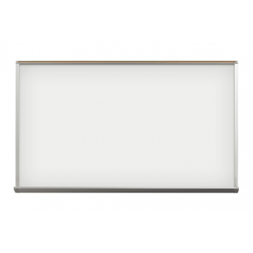 Executive Series Magnetic Porcelain Steel Dry Erase Board on MDF, 1.25" Satin High Profile Trim, Full Length 2.75" Deep Box Tray, 1" Map Rail, 5' x 4'