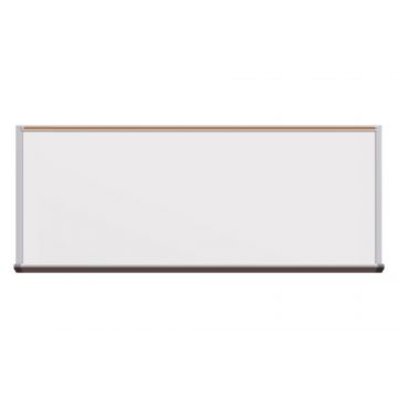 Executive Series Magnetic Porcelain Steel Dry Erase Board on MDF, 1.25" Satin High Profile Trim, Full Length 2.75" Deep Box Tray, 1" Map Rail, 5' x 10'