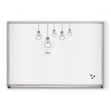 Porcelain Steel Retro-Fit Dry Erase Panels, Up to 4' High, Up to 4' Long, 7/8" Aluminum Trim On All Four Sides