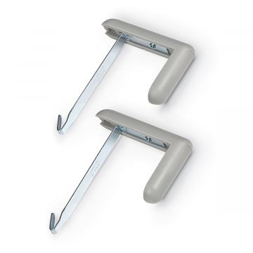 Cubicle Board Hangers Set/2,  3.5" H x .63" W x 2.75" D - Fits wall thickness of 1" to 2.5"