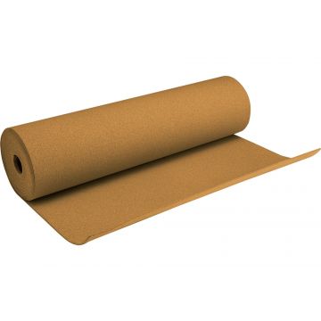 1/4" Thick Natural Tan Cork Roll, Full Roll of 4' x 100'