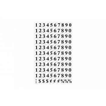 Magnetic Numbers Set, Black and White