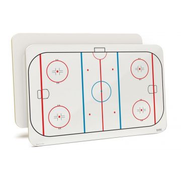 11" x 17" x 1/8" Ice Hockey Opti-Print Sports Lap Board, Side 1: Full ice hockey rink, Side 2: Blank dry erase