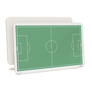 11" x 17" x 1/8" Soccer Opti-Print Sports Lap Board, Side 1: Full Soccer Field, Side 2: Blank Dry Erase Surface