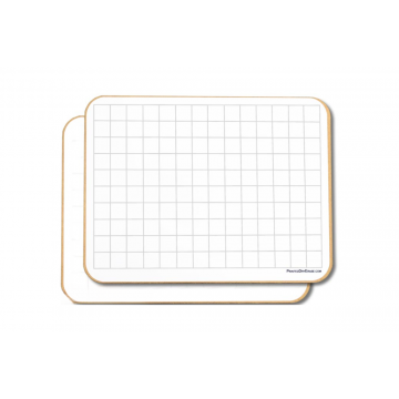 Grid 9" x 12" x 1/8" Student Lap Board with Light Gray .75 in x .75 in Grid Pattern